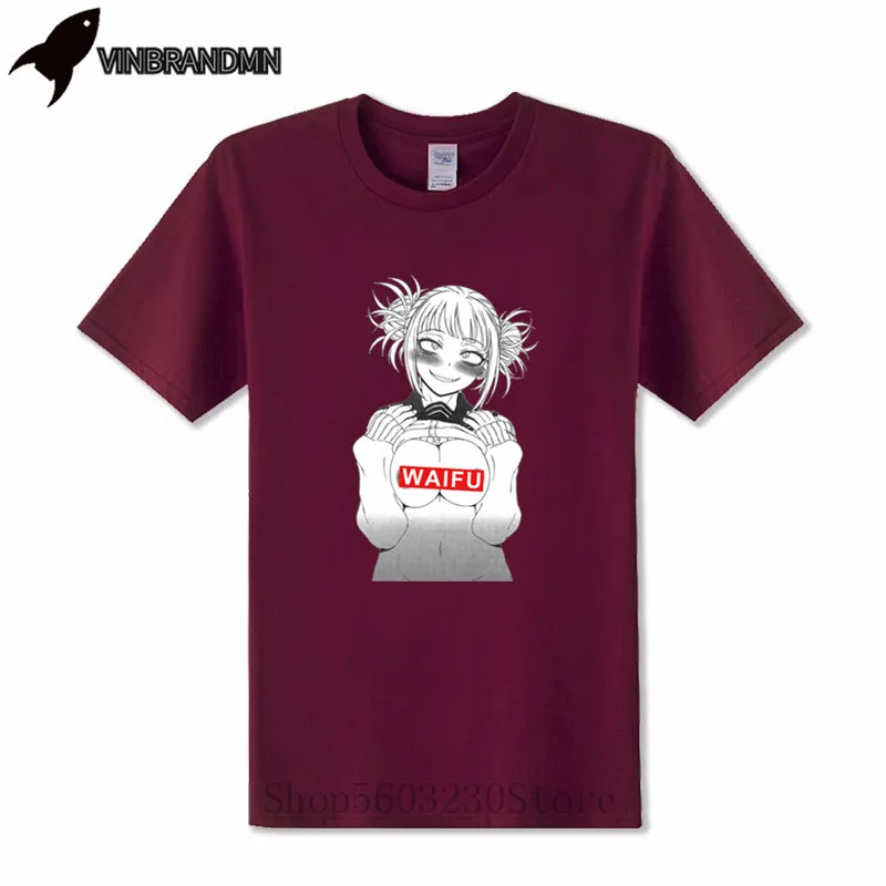 Футболки Ahegao Himiko футболка с рисунком груди официанта аниме Забавные футболки