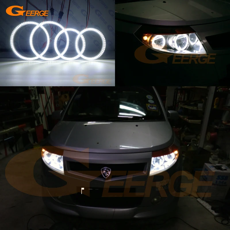Для proton savvy 2005 2010 отличный ультра яркий SMD светодиодный комплект колец ангельские