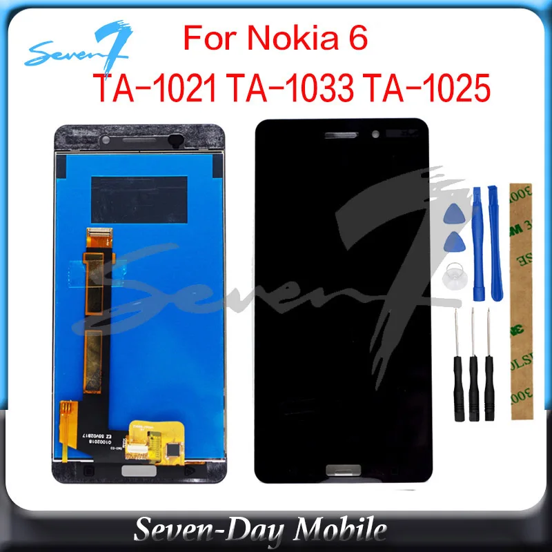 Сенсорный ЖК дисплей 5 дюйма для Nokia 6 TA 1021 1033 1025|Экраны мобильных телефонов| |