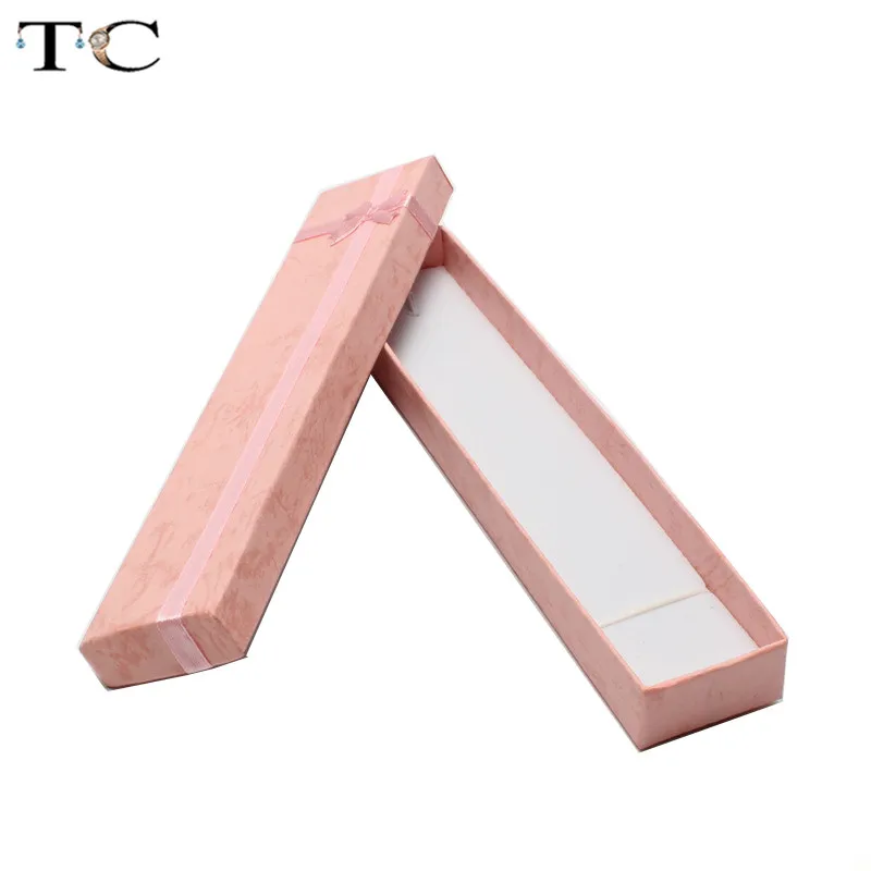 Ювелирная упаковочная коробка для хранения с губкой бумажная ожерелья Браслет