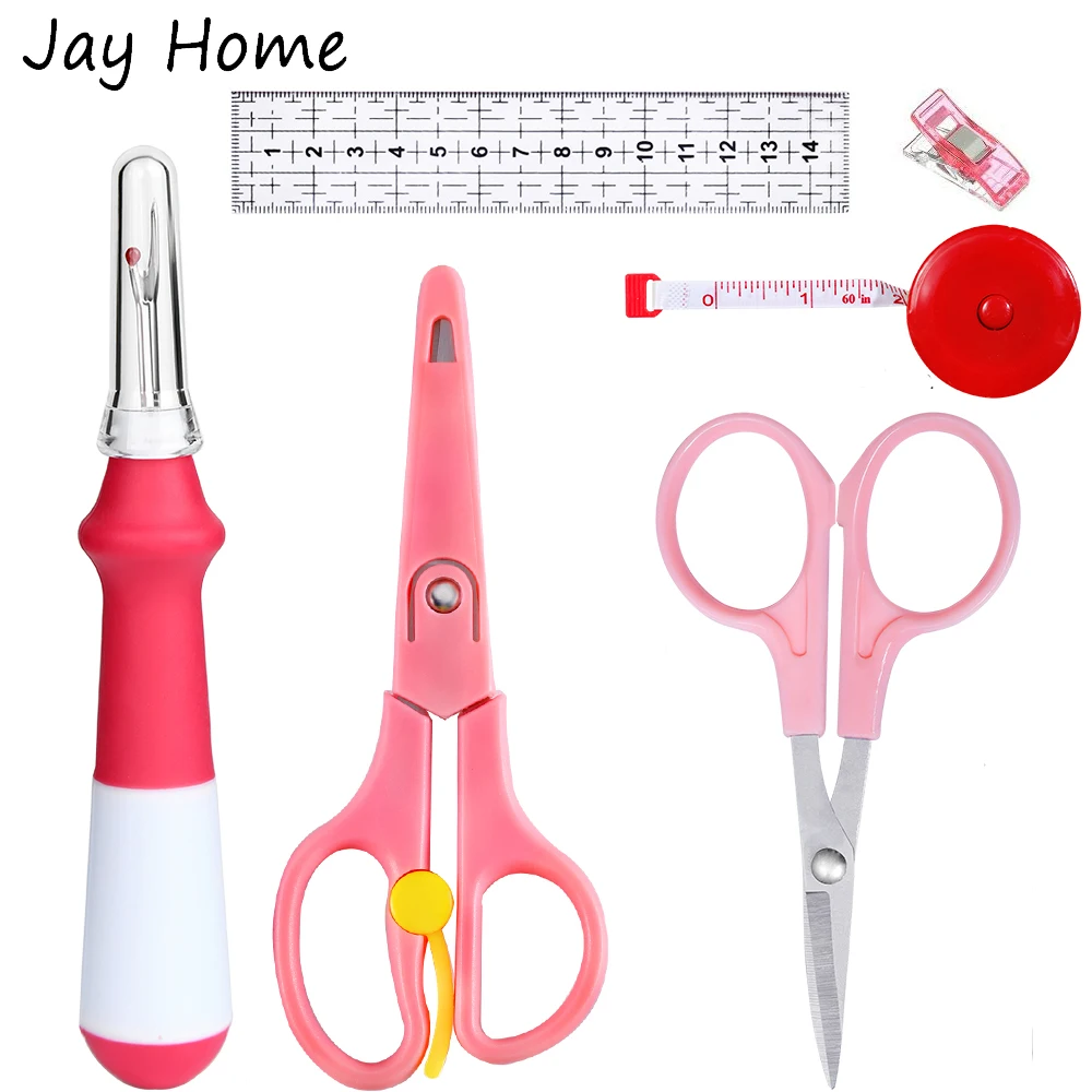 

Hand Sewing Tools Set Quilting Fabric Sewing Clips & Seam Rippers & Ruler & Embroidery Scissors For Tailoring Accessories