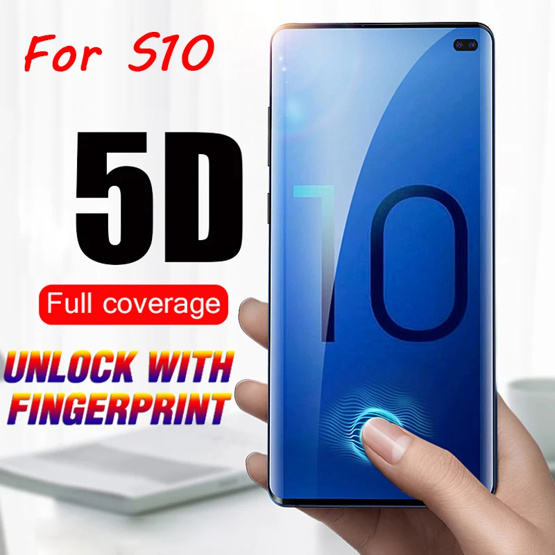 Изогнутое Закаленное стекло Защитная пленка для телефона samsung S10 HD 9H 5D полное покрытие стекло для samsung Galaxy S10 Plus S10 Lite S10e