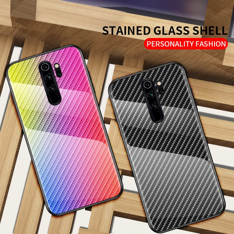 Чехол для Xiaomi Redmi Note 8 Pro чехол с градиентом задняя крышка из закаленного стекла