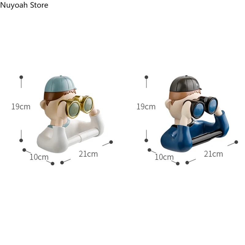 

Creative White Ceramic Tissue Box Cute Cartoon Paper Box Storage Roll Paper Tube Hanger Home Decoration/bathroom Decoration