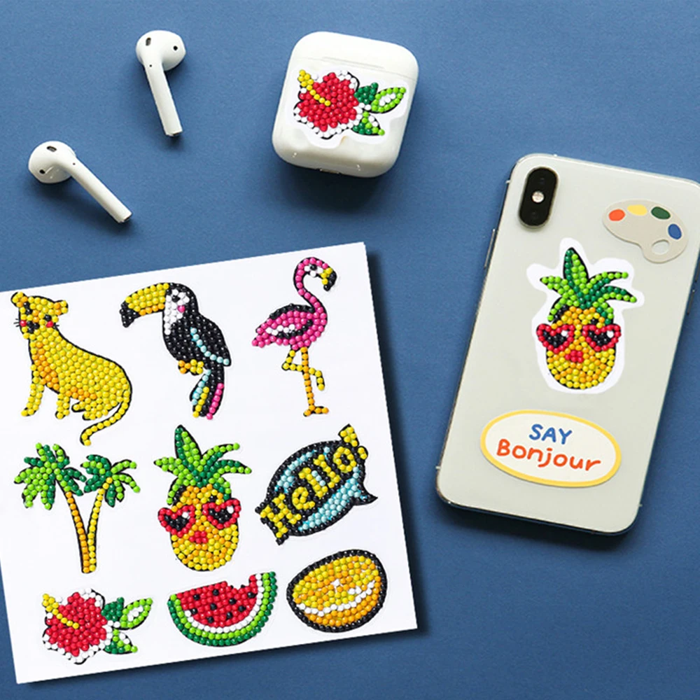 

Newly Easy Diamond Painting Kits for Kids 5D DIY Diamond Kits Paint by Numbers Handmade Sticker Arts and Crafts for Children