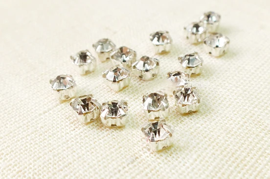 100 шт./лот 7 мм прозрачные белые свадебные украшения страз простроченные Стразы