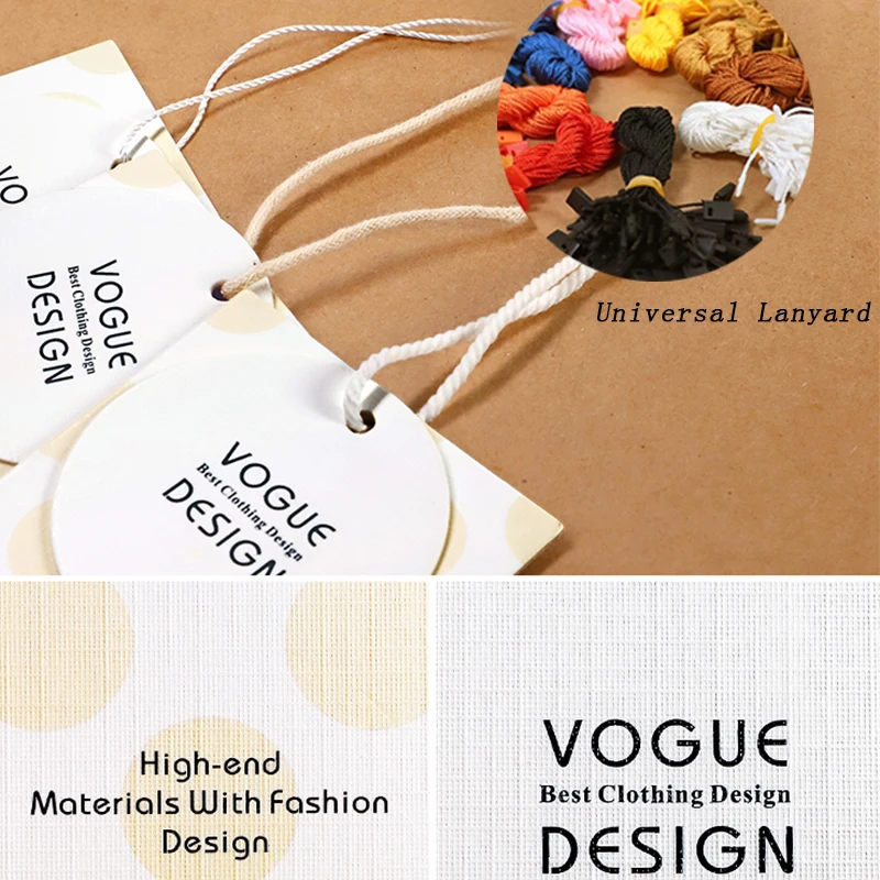 1000 комплектов бумажные бирки на заказ ценники для одежды подвесные