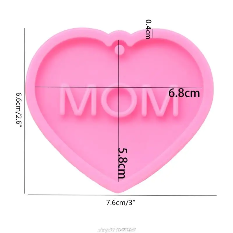 MOM Keychain Resin Molds Love Shape Silicone Letter Jewellery Making Home Decoration Gifts O29 21 Dropship | Дом и сад