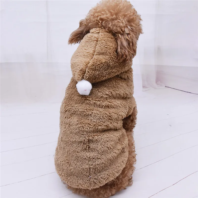 Модная одежда для собак зимняя домашних животных двухногая теплая демисезонная