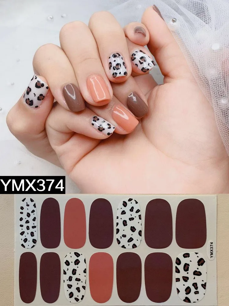 1PC Nail art Full-Cover Sticker Sheet 14tips Polish New Designs YMX369-389 | Красота и здоровье