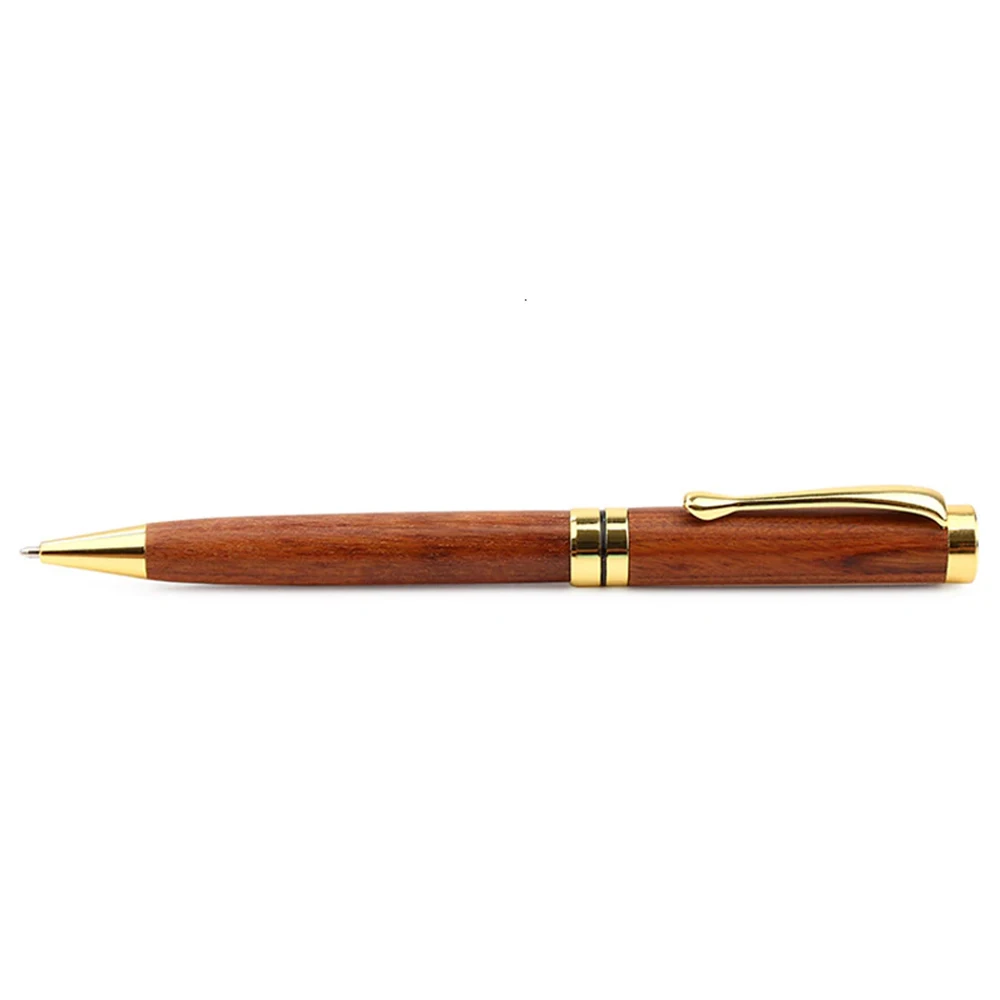 

New Design Environmental Protection Wood Custom Logo Ballpoint Pen Luxury Gold Wood Pen