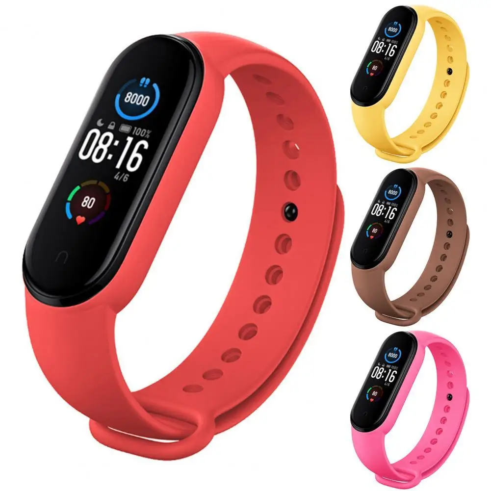 

HOT SALES!!! Soft Silicone Watch Band Solid Color Replacement Strap Suitable for Xiaomi Mi Band 3/4/5