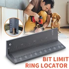 Направляющая для сверла 0-100 мм, измеритель глубины, из алюминиевого сплава, регулируемая длина сверла, угловая измерительная линейка для сверла, ограничительное кольцо