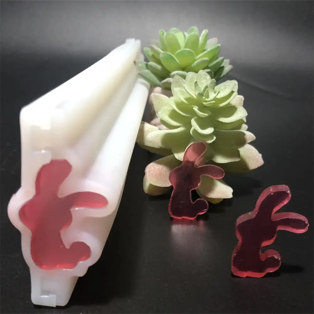 Силиконовая форма для мыла кролика изготовления свечей пудинга торта кухонный