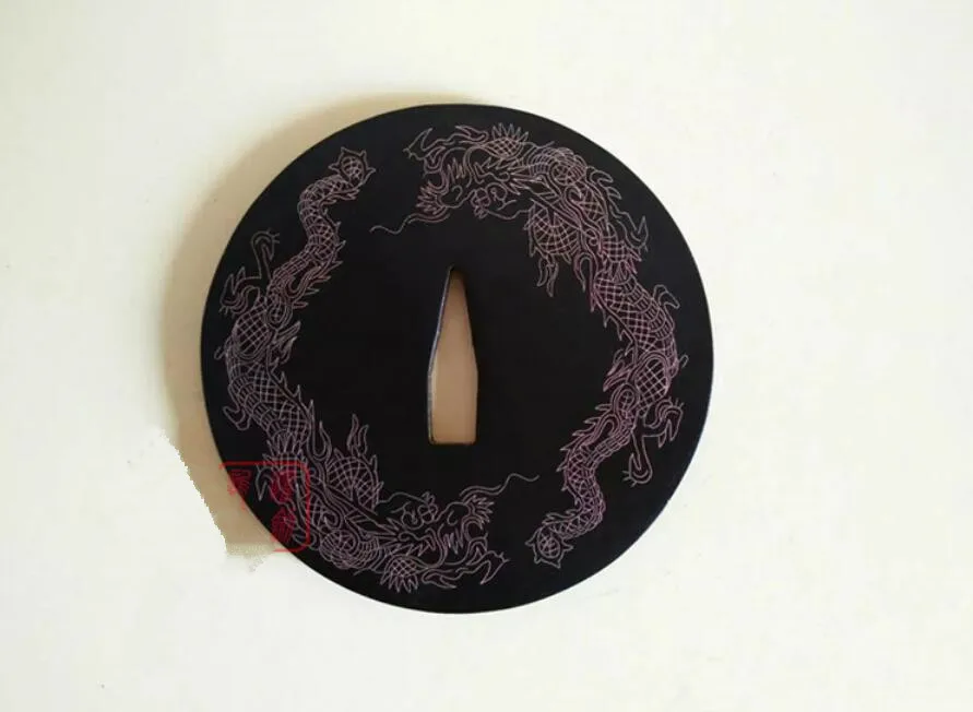 Стальной lron Tsuba Dragon Guard для японской самурайский меч катана Wakizashi нож Катана