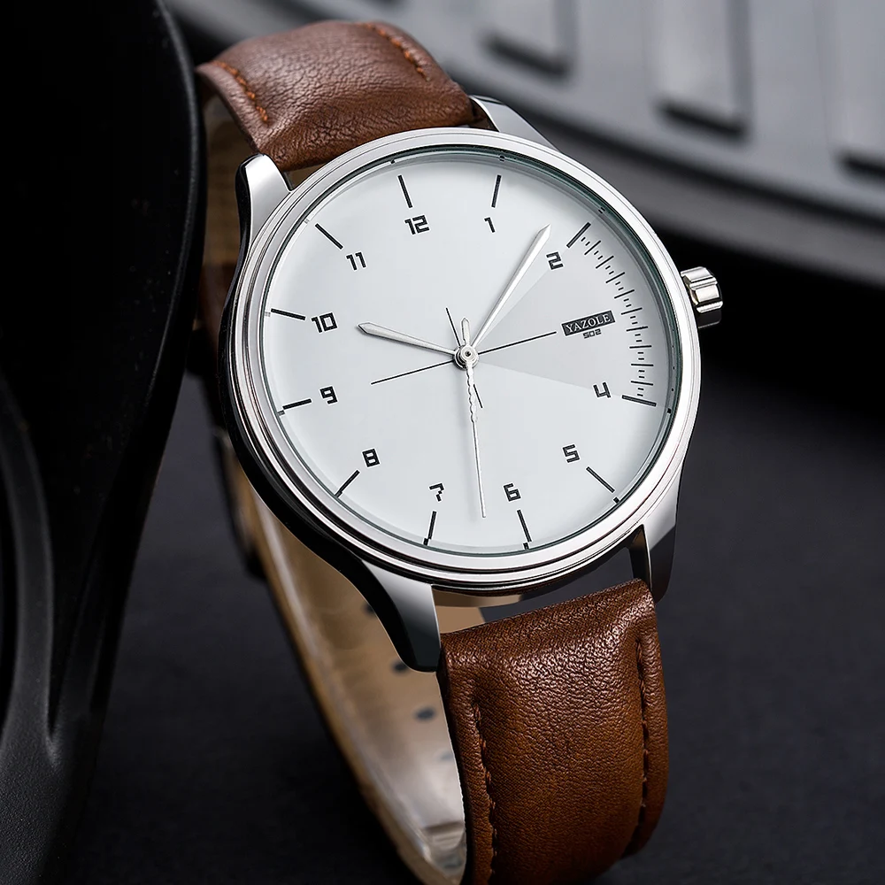 

Fashion Men's Simple Watch Waterproof Leather Strap Wrist Watches For Men Quartz Sports Watch Relogio Masculino montre homme
