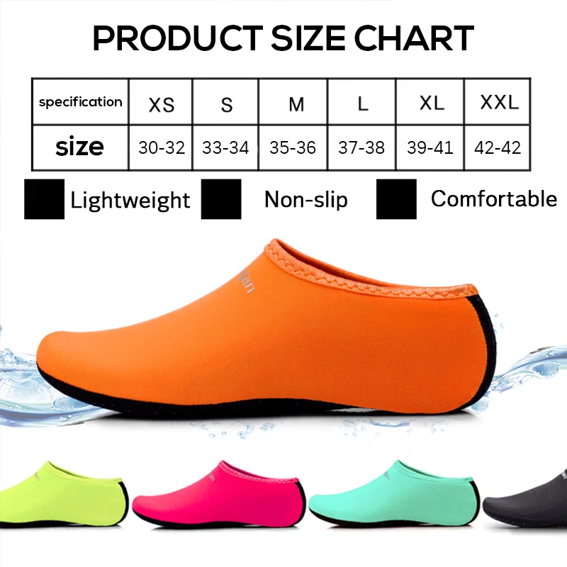 

Outdoor Beach Shoes Soft Plush Slides Flats Non-Slip Shoes Socks Summer Swimming Water Breathable Shoes for Kids Men Women