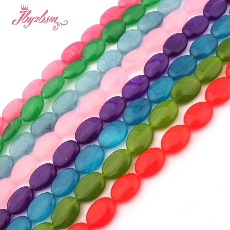 Гладкие Овальные бусины 13 х18 мм нефритовые каменные для рукоделия рандомные