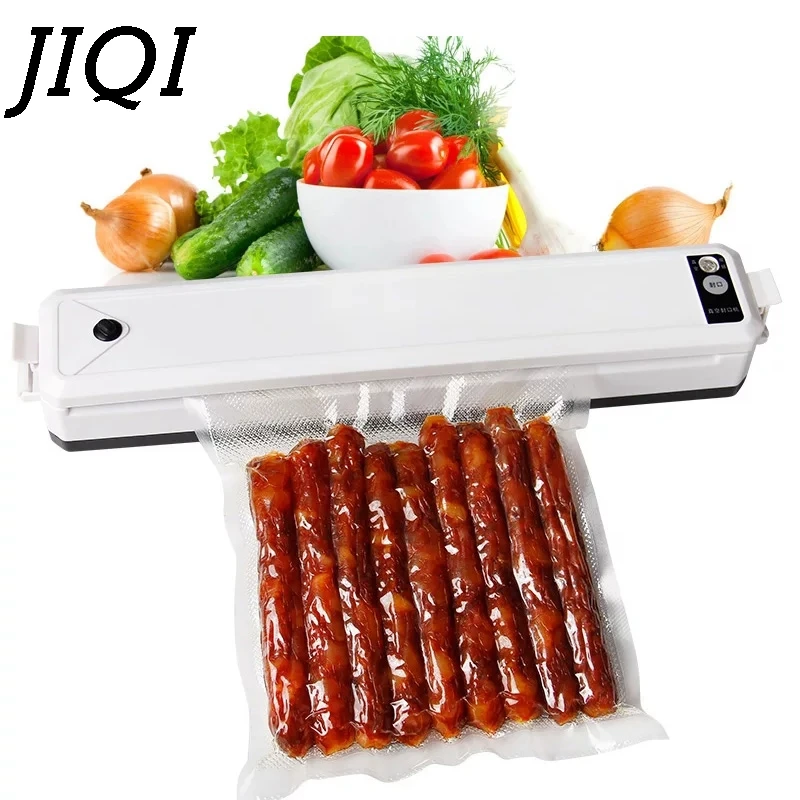 JIQI Мини электрическая пищевая вакуумная упаковочная машина запечатывания