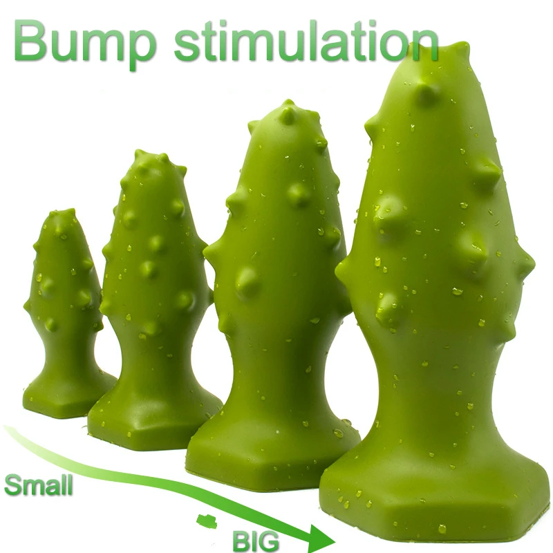 Зеленая Жидкая силиконовая мягкая большая анальная пробка анальные секс игрушки