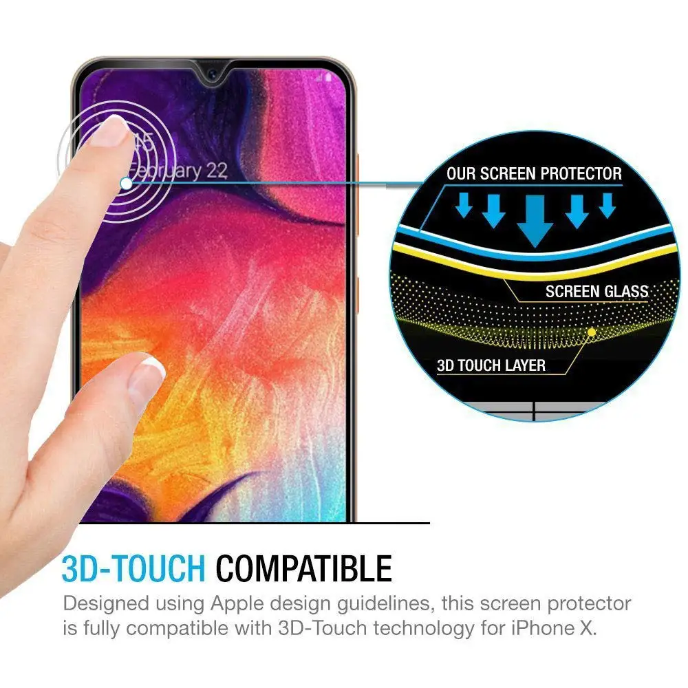 5D изогнутое закаленное стекло для Samsung Galaxy A50 A30 A10 Защита экрана A70 A40 A20 защитное