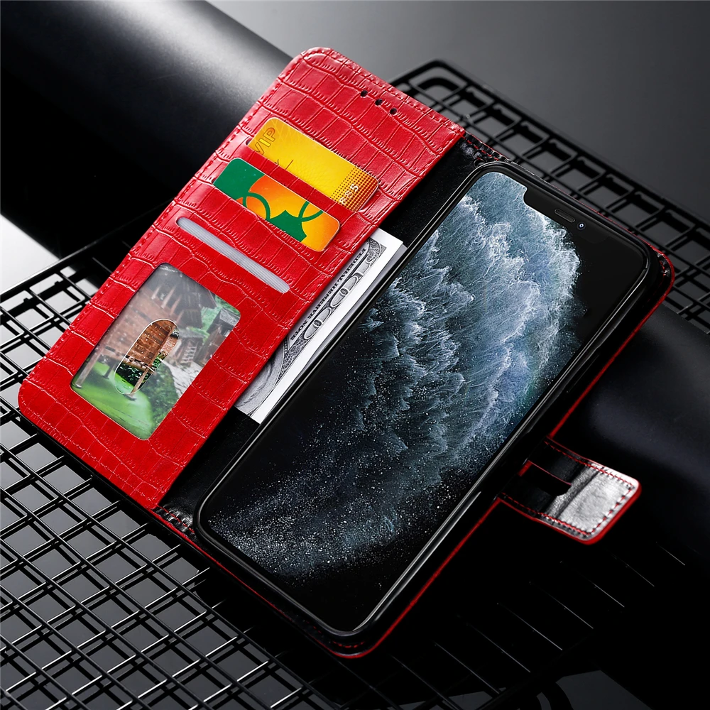 Чехол-книжка в стиле ретро из искусственной кожи крокодила для Apple iPhone 11 pro 6s 6 7 8 Plus X Xr Xs Max, чехол с отделением для карт и подставкой