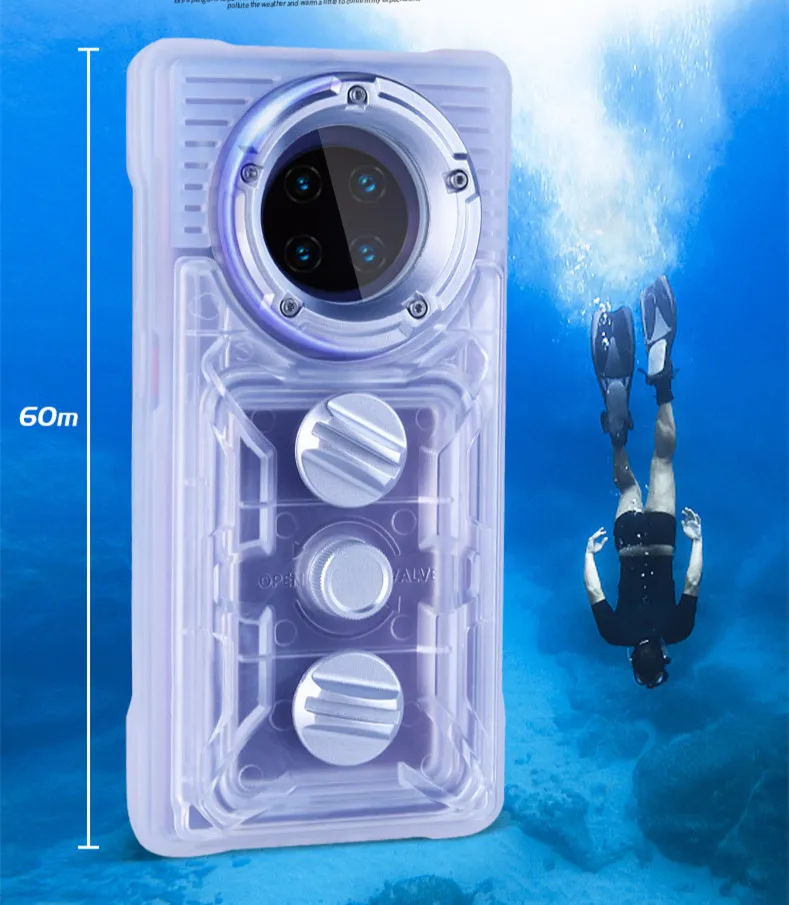 Водонепроницаемый чехол для Huawei мат 30 Pro мобильный телефон дайвинга подводного