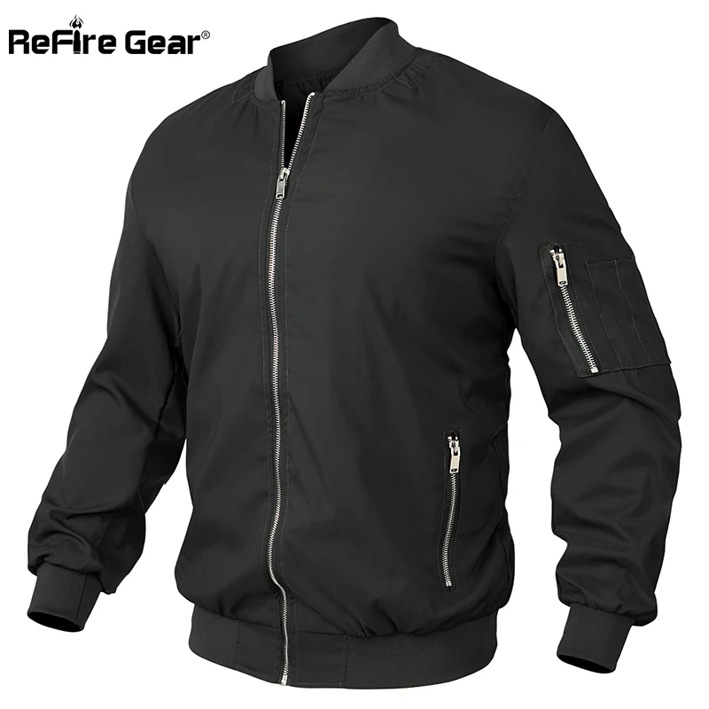 

ReFire Gear Spring Military tactical Male Army Flight Bomber Jacket Baseball Motorcycle College Pilot Air Force Autumn Coat