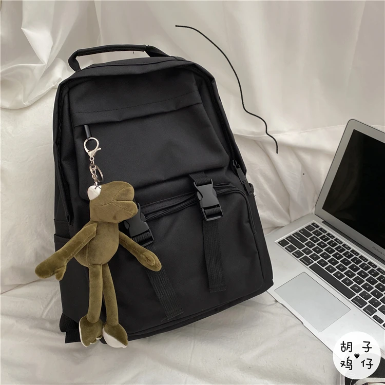 

BB309 Dark tooling backpack female Korean ins port style simple and versatile backpack