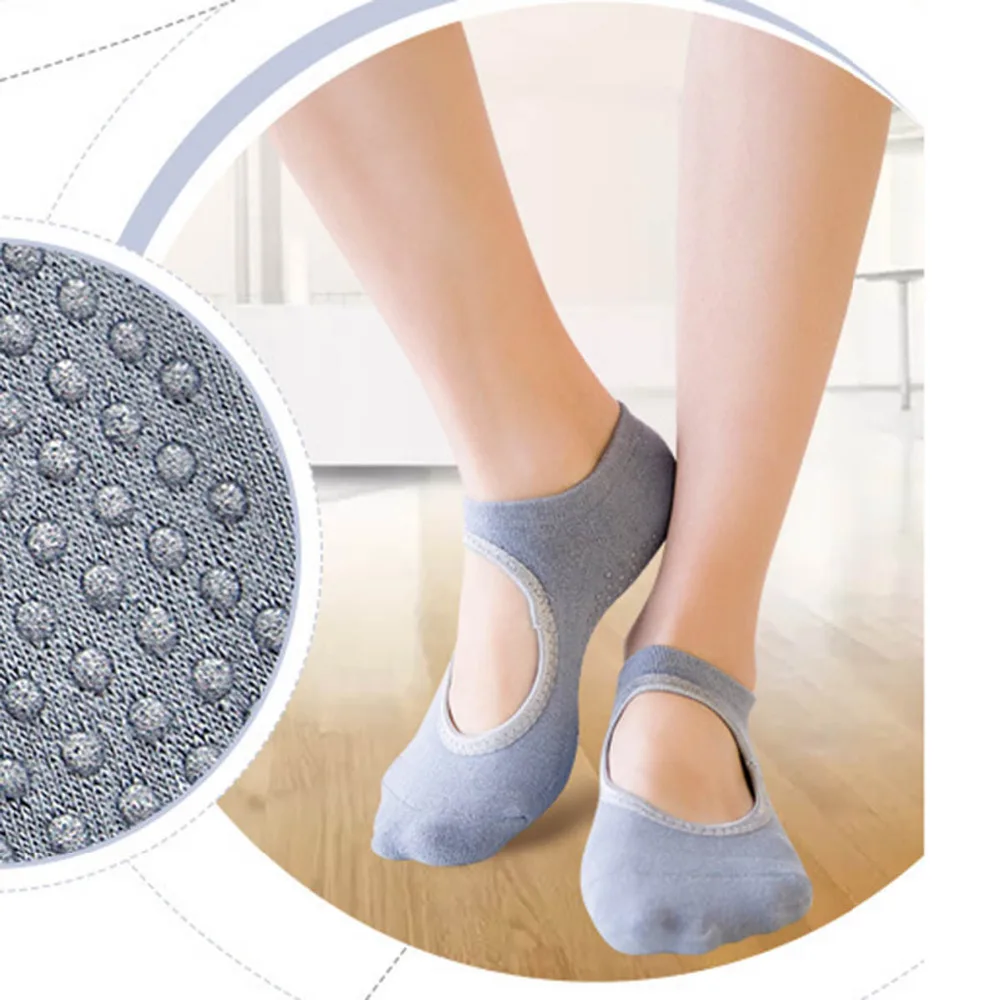 Женские нескользящие хлопковые носки Нескользящие силиконовые женские балетные