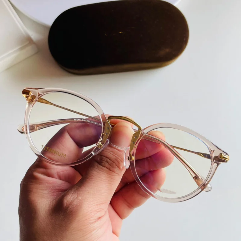 Tom брендовые винтажные круглые оптические очки с оправой модные титановые