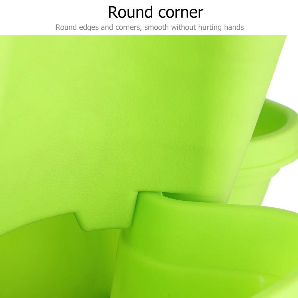 

1 Set of 6pcs Flowepot Multilayer Stacking Cultivation Pot Vegetable Melon Fruit Strawberry Planting Pot - 1pc Tray and 5pcs Pot