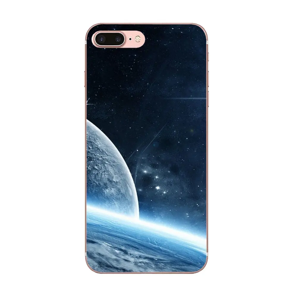 Мягкий чехол для телефона глянцевый с изображением космоса планеты звезд солнца