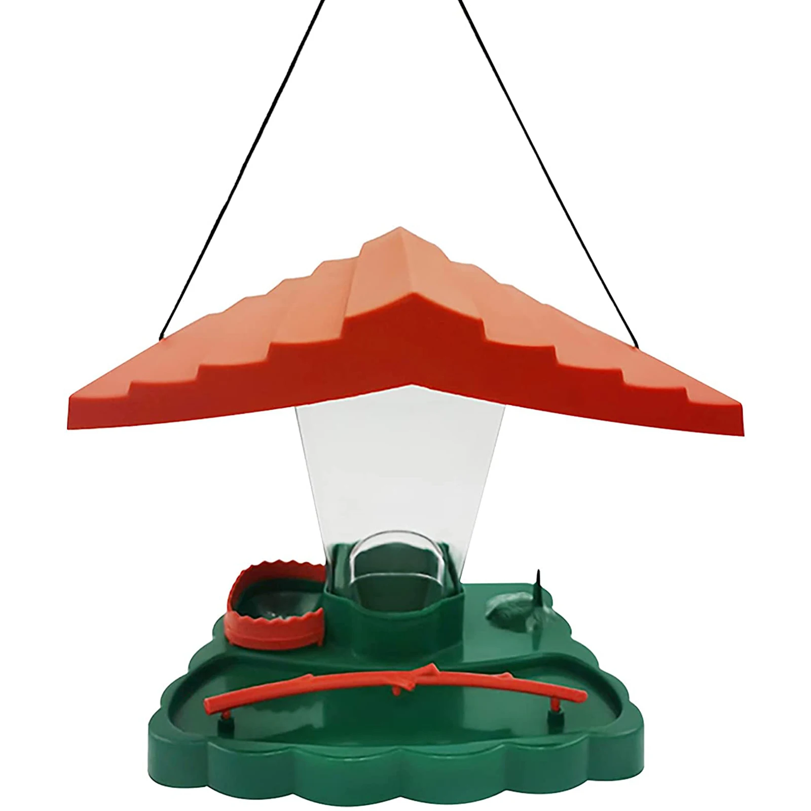 

MYDING Outdoor House Shape Bird Feeder Reusable Plastic Bird Cage Outdoor Hanging for Garden Yard Decoration for Nature Lovers