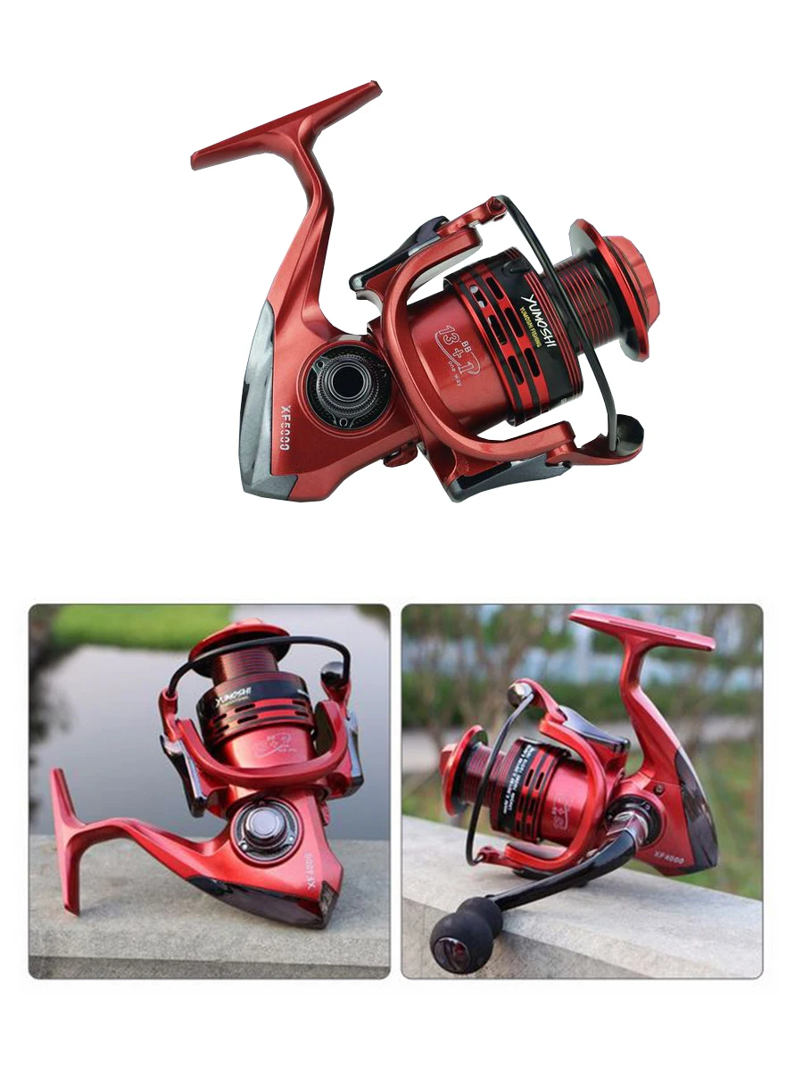 

New Fishing Coils 13 + 1BB 5.5: 1 Full Metal Fish Feeder Mlinete Spinning Reels Baitcasting Reel Sea Rock Bait Fishing Hot Wheel