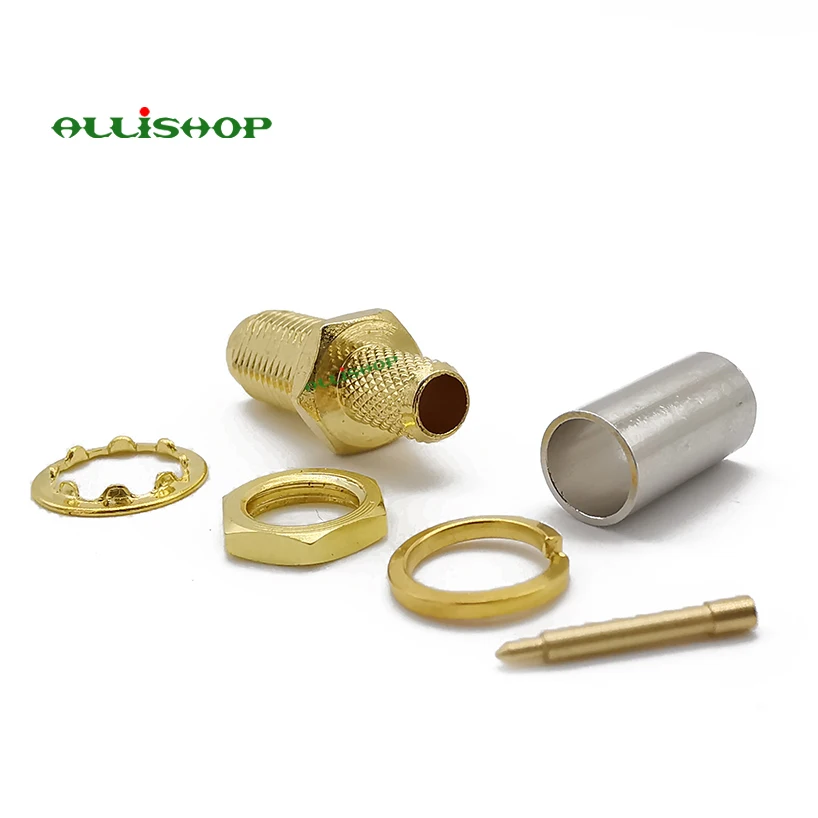 Коннектор RP SMA мама коннектор для обжима кабеля RG58 RG142 LMR195 RG400 прямой