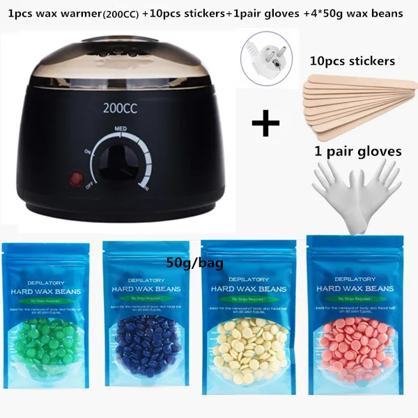 

200cc mini Wax Warmer Hair Remover Eyebrow Epilator SPA Wax heater Epilator Body Waxing Depliatory For Men And Women