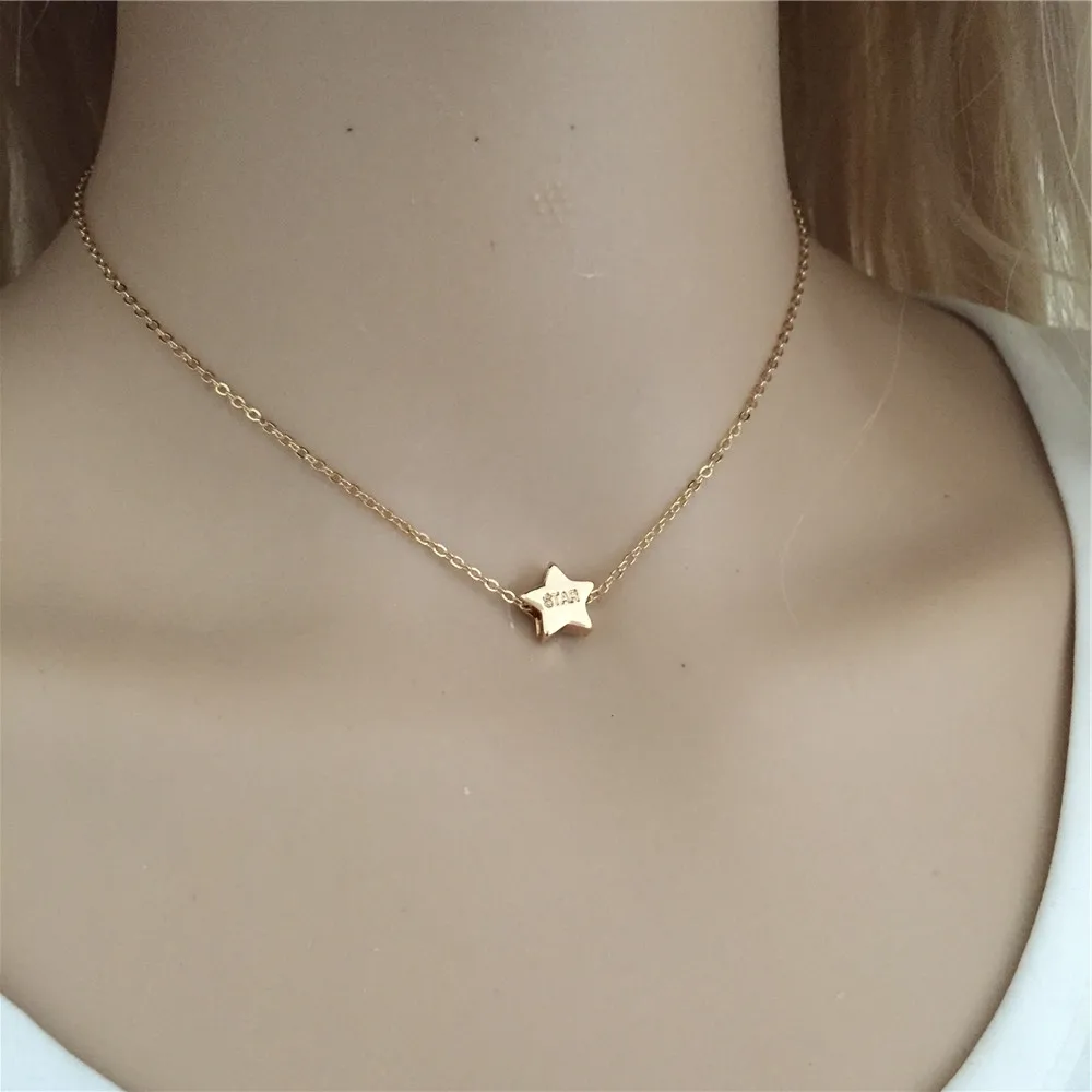 Супер милое женское золотое покрытие с надписями и гравировкой в виде звезды