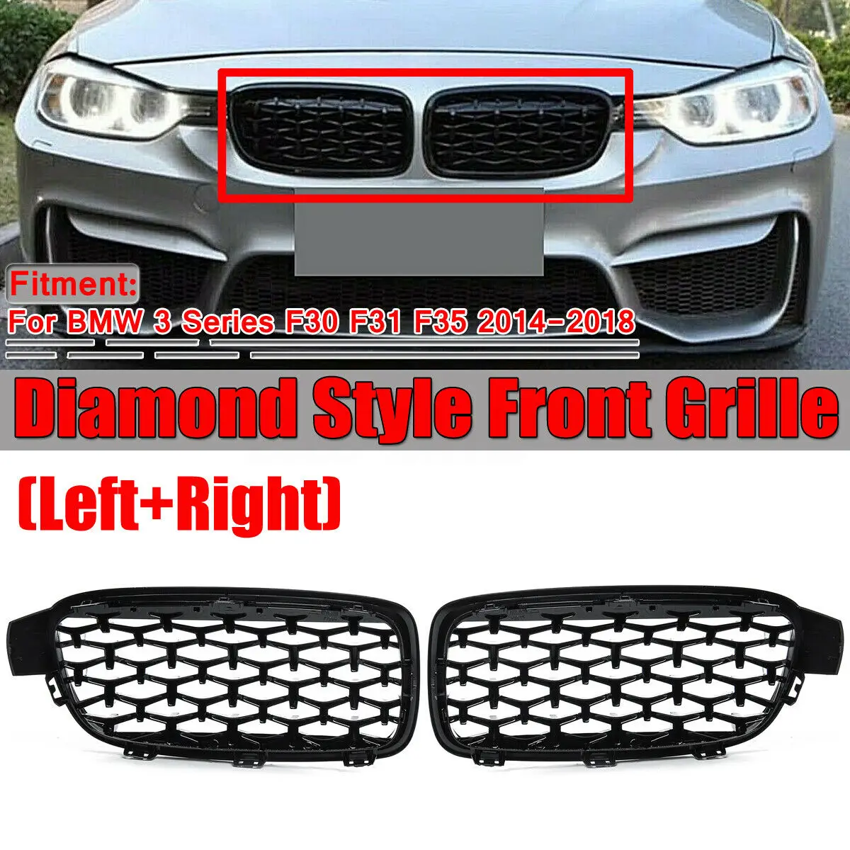 

1 пара, решетки для BMW 3 серии F30 F35 F31 2012-2018