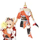 Женский костюм для косплея Genshin Impact Yoimiya, модная форма для игры на Хеллоуин, яркий костюм для вечеринки, новый продукт