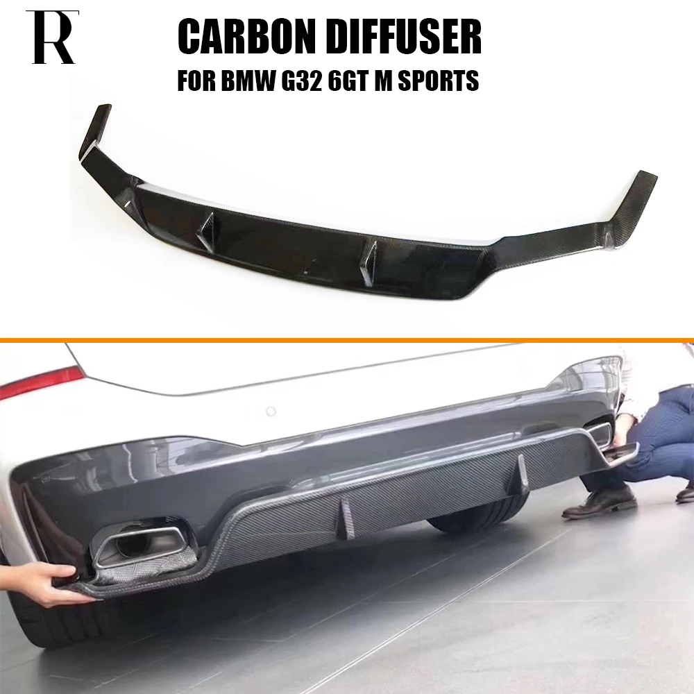 

3D Style Carbon Fiber Rear Bumper Diffuser For BMW G32 6GT 640i 630i 640d 630d M Sports 2017 UP