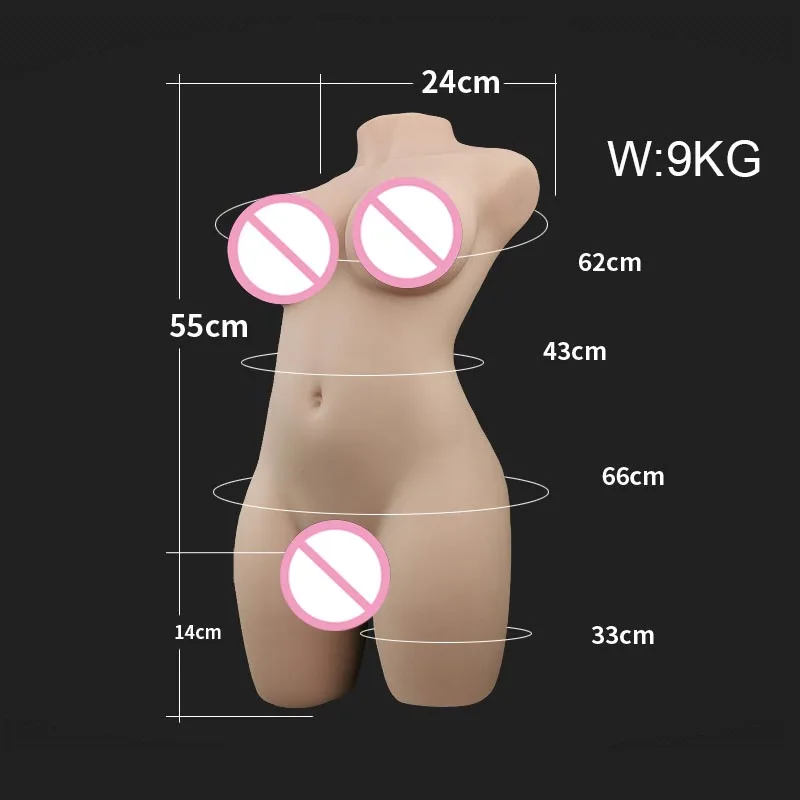 Новая силиконовая секс-кукла 70 см торс половина тела секс-куклы Реалистичная