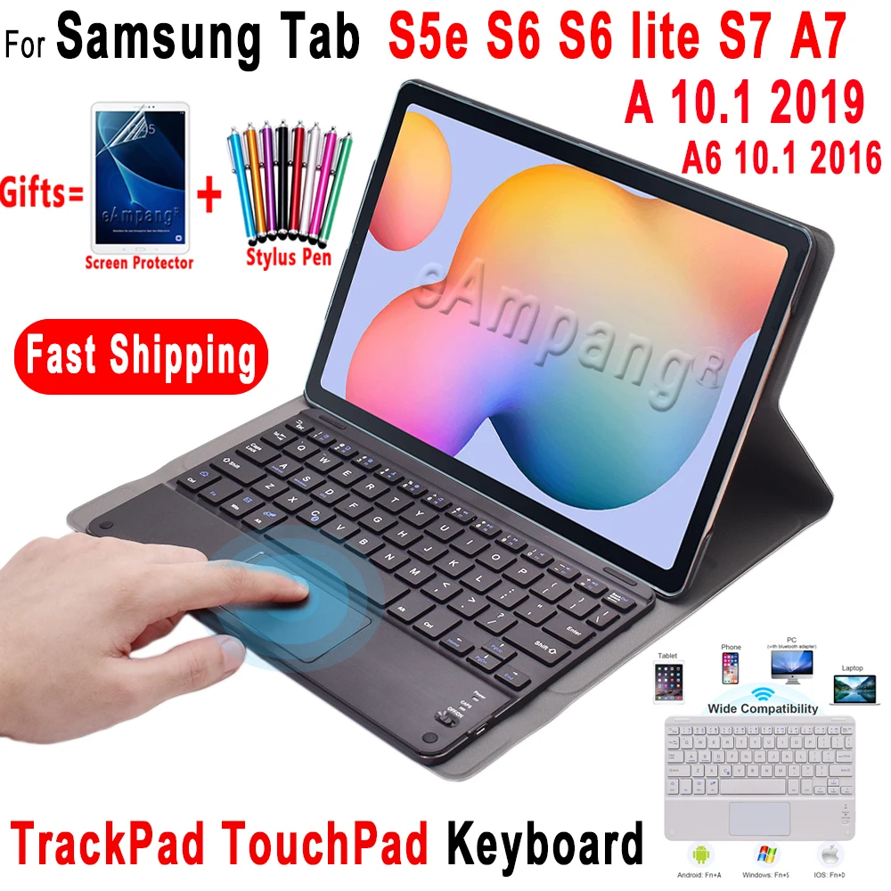 Чехол с клавиатурой для Samsung Tab S6 Lite S7 S5e S4 чехол испанской и русской Арабской A7 A 10 1