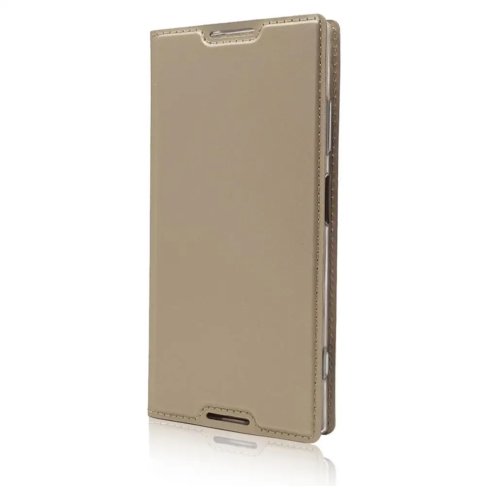 Золотой Кожаный чехол Etui для Coque sony Xperia XA1 XA 1 чехол Магнитный чехол для sony XA1 G3121 G3123 G3116 G3112 G3125 Z6 чехол для телефона - Цвет: Золотой