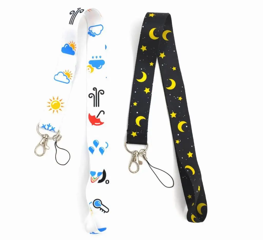 

Wholesale lot Cartoon Stars and moon Phone key chain Neck Strap Keys Camera ID Card Lanyard Free Shipping P017