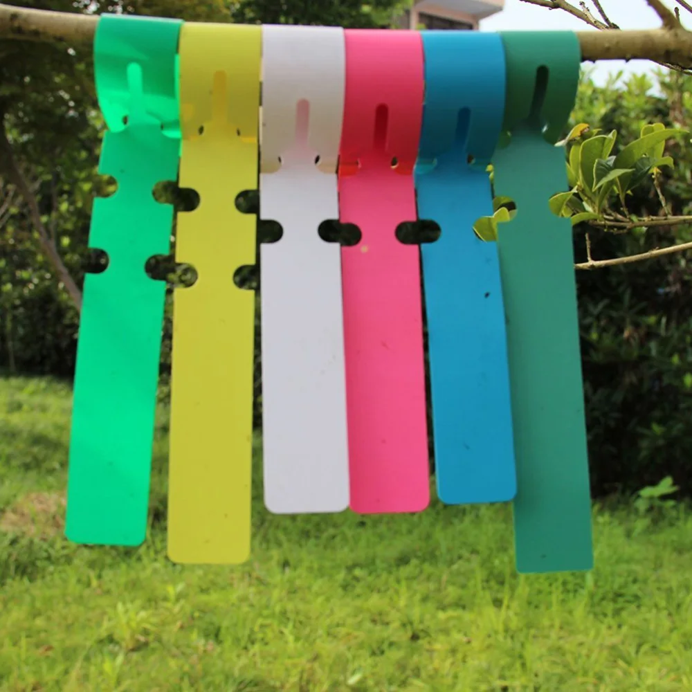 

100pcs Plant Hanging Tags Nursery Garden Lables Tags Tree Tags Large Writing Surface (Mixed Color)
