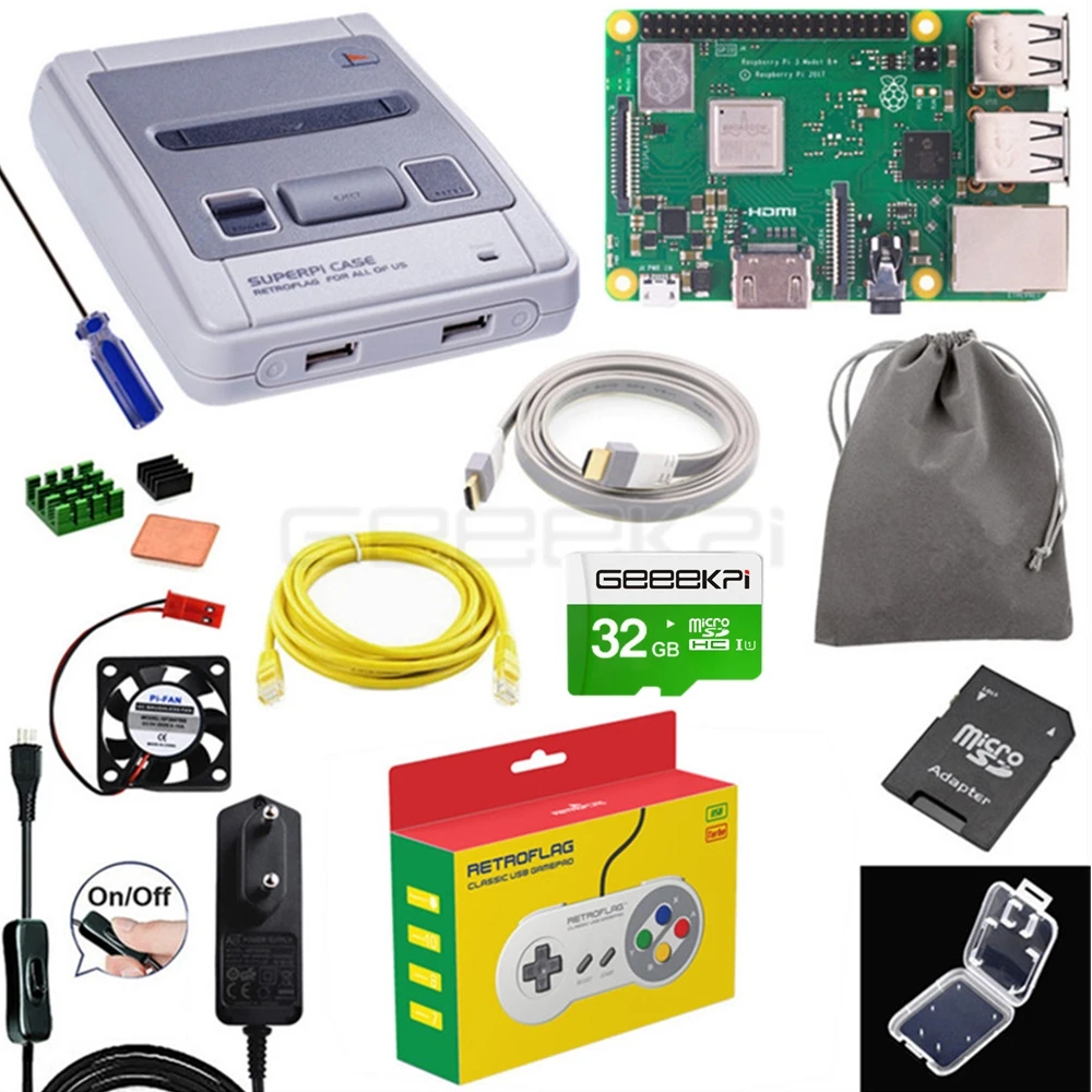CASE RPI 1 Control Чехол GeeekPi Retroflag SUPERPi-J NESPi чехол с дополнительным игровым контроллером сумка для переноски для Raspberry Pi 3B+/3B/2B - Цвет: CASE RPI 1 Control