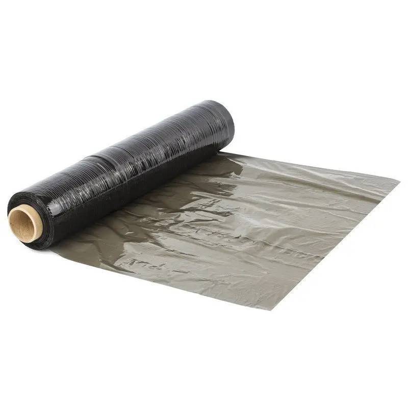 Stretch Film for hand packing 50 cm x 190 m Black 23 micron 2 kg secondary raw material tensile 180% | Дом и сад