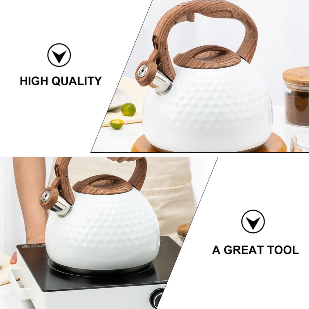 

1Pc 3L Stainless Steel Whistling Teakettle Boil Water Kettle Home Kettle