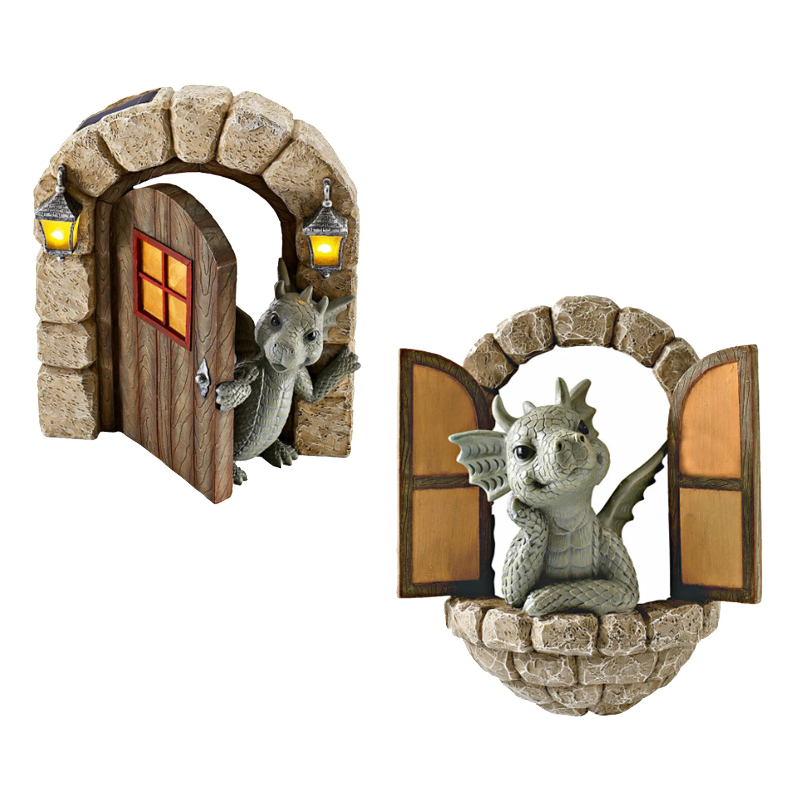 

Dinosaur Out The Door Yard Art Whimsical Decoration Outdoor Decor Novelty